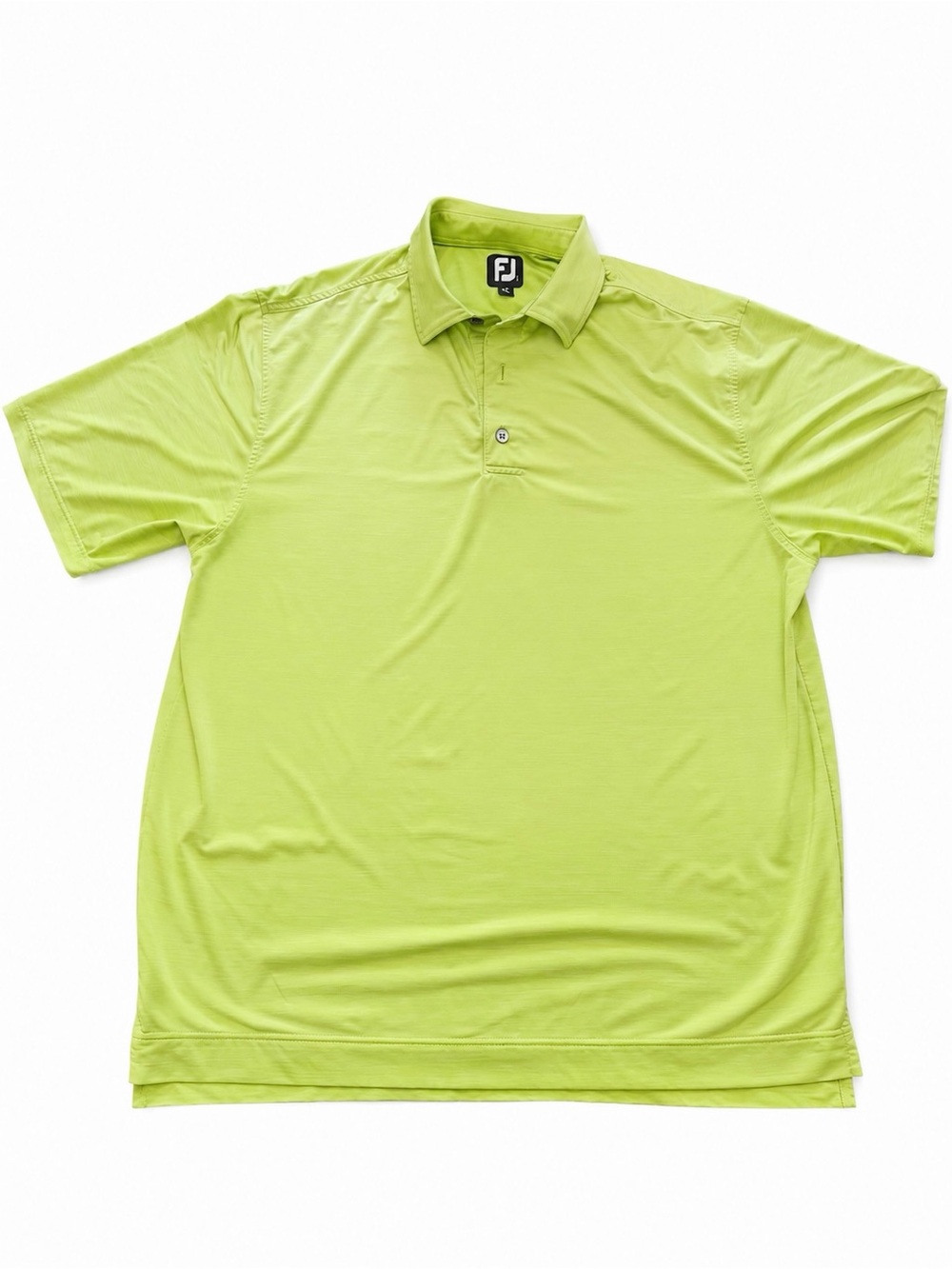 FootJoy FJ Lime Green Golf Polo Shirt Men’s Large Performance Stretch Athletic